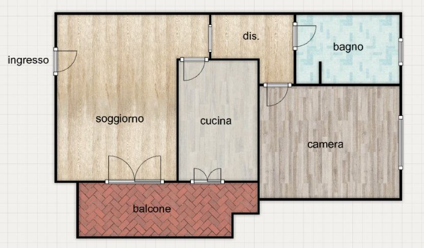 Mediglia, via Martiri della Libertà 44 - Grande bilocale in stabile recente